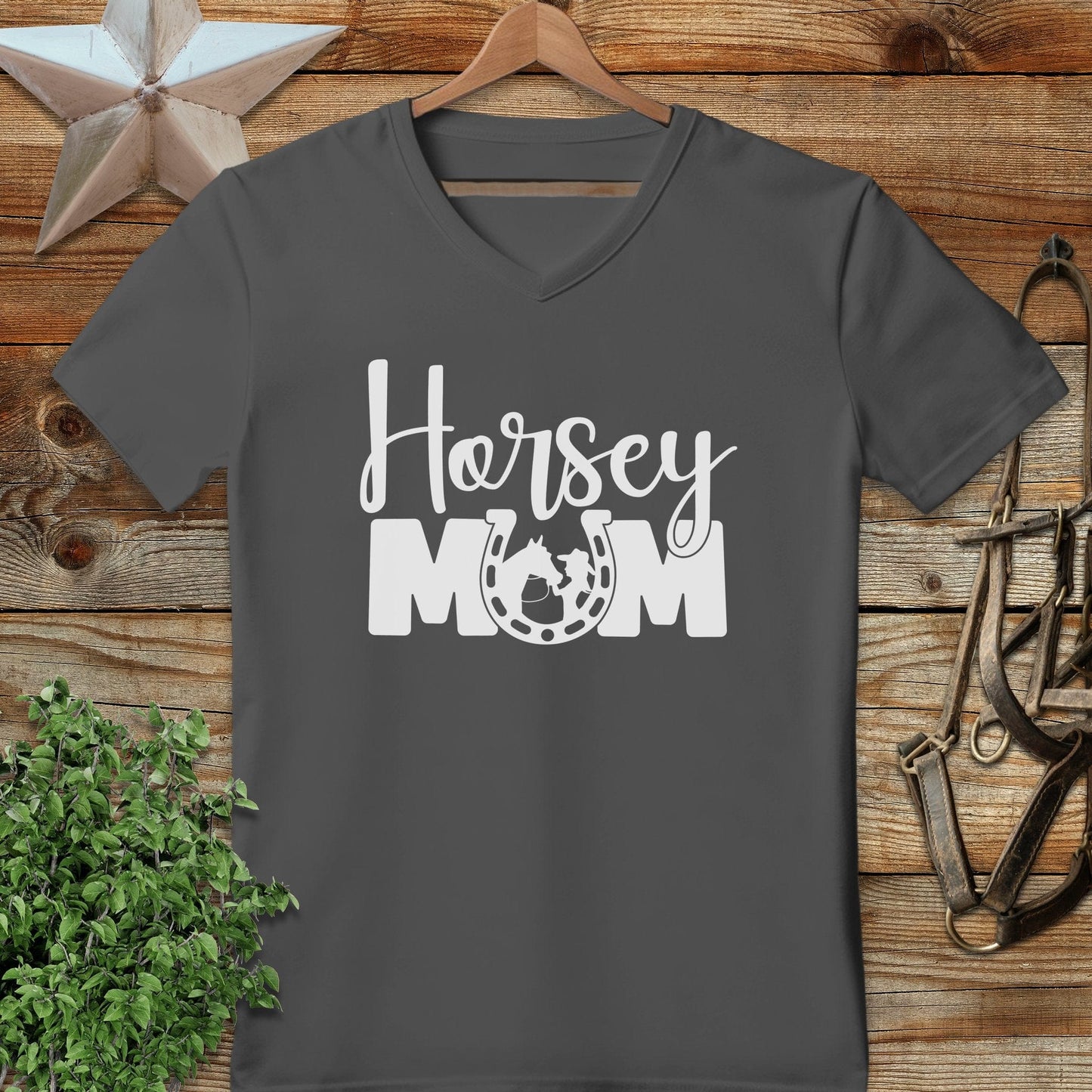 Horsey Mom V-neck
