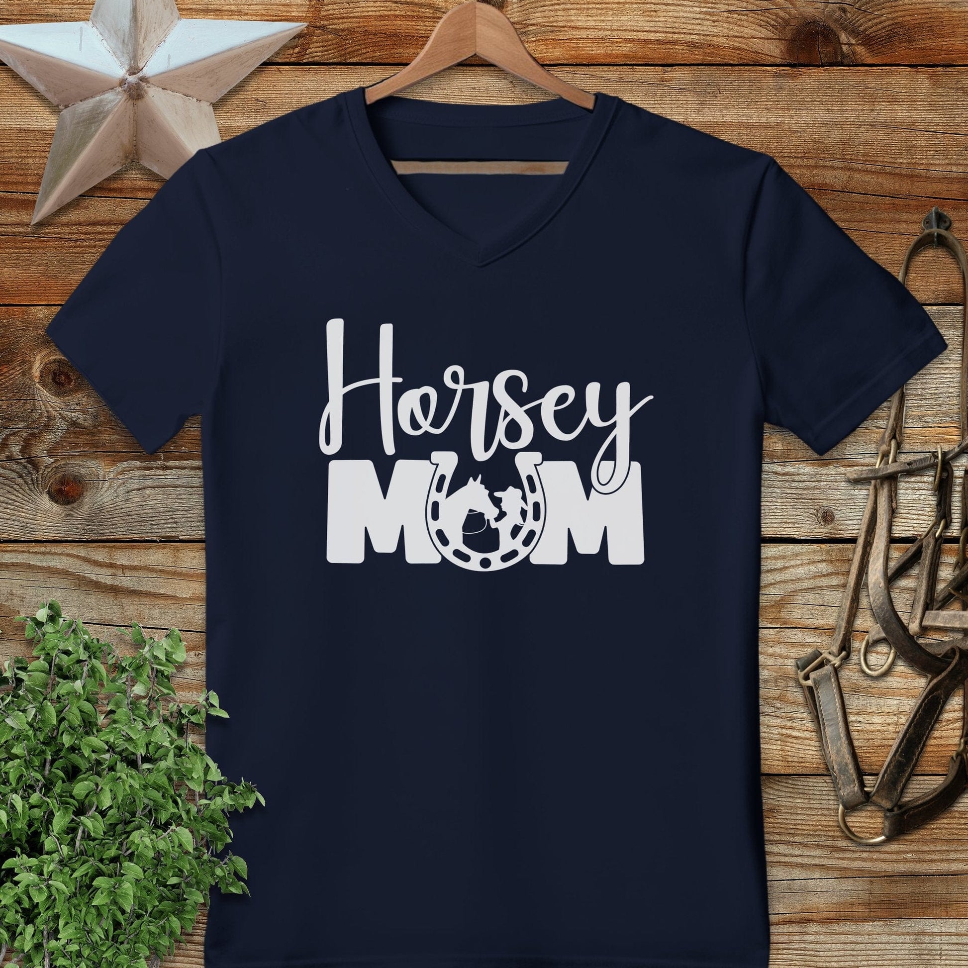 Horsey Mom V-neck