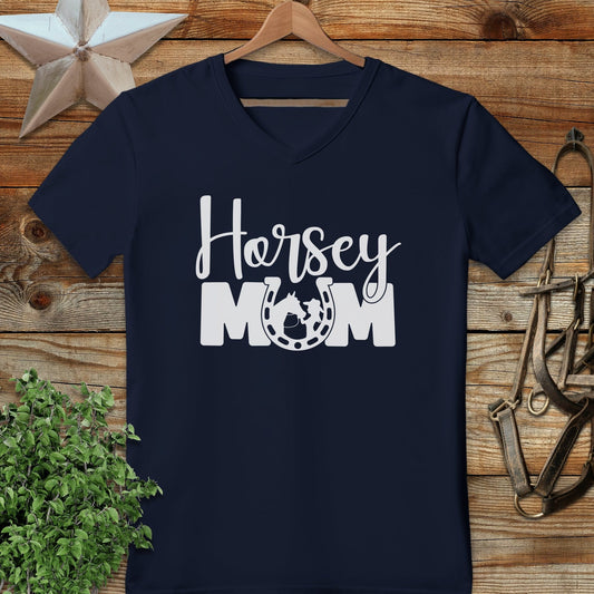 Horsey Mom V-neck