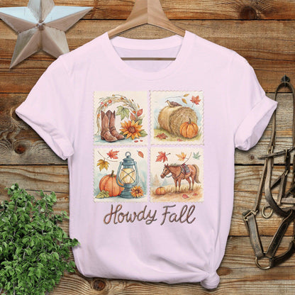 Howdy Fall Stamp T-shirt