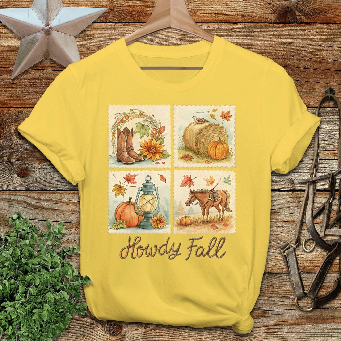 Howdy Fall Stamp T-shirt