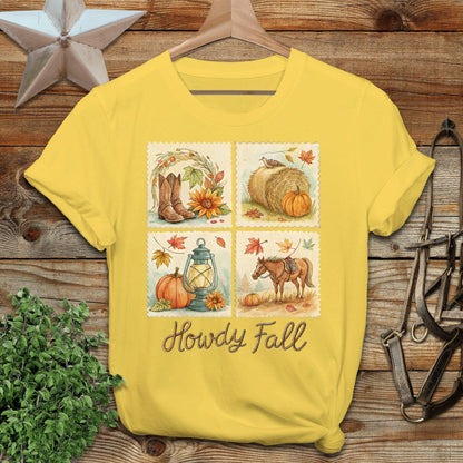 Howdy Fall Stamp T-shirt