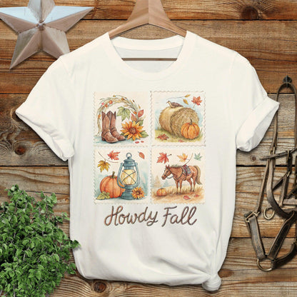 Howdy Fall Stamp T-shirt