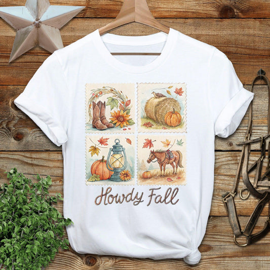 Howdy Fall Stamp T-shirt