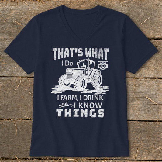 I Know Things V-neck - Navy