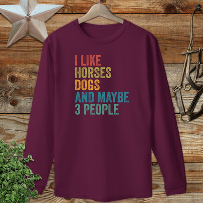 I Like Horses Long Sleeve Tee