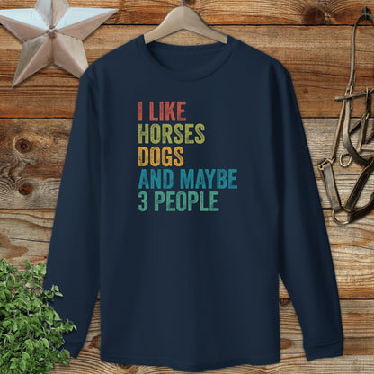 I Like Horses Long Sleeve Tee