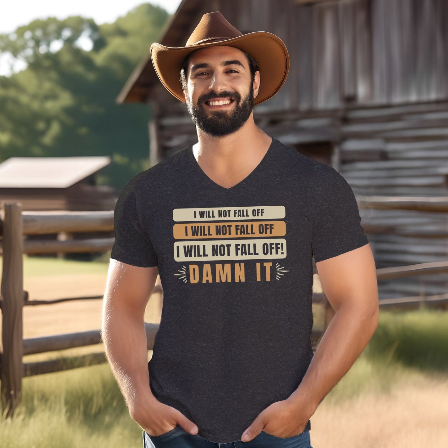 I Will Not Fall Off V-neck