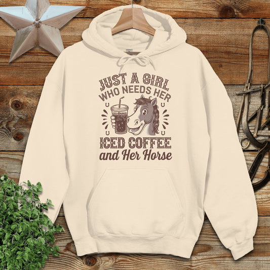 Iced Coffee And Horse Hoodie