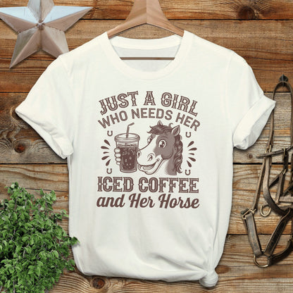 Iced Coffee And Horse Softstyle Tee