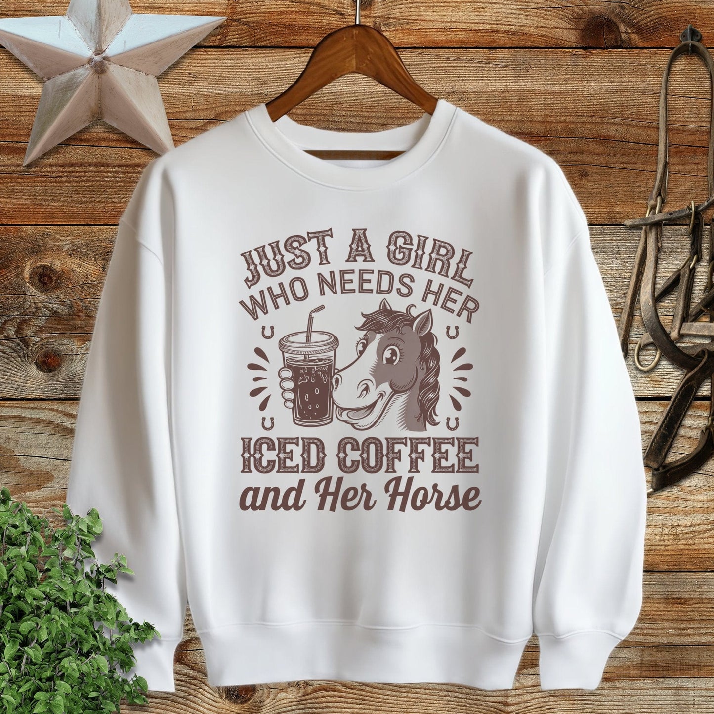 Iced Coffee And Horse Sweatshirt