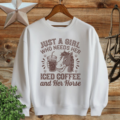 Iced Coffee And Horse Sweatshirt