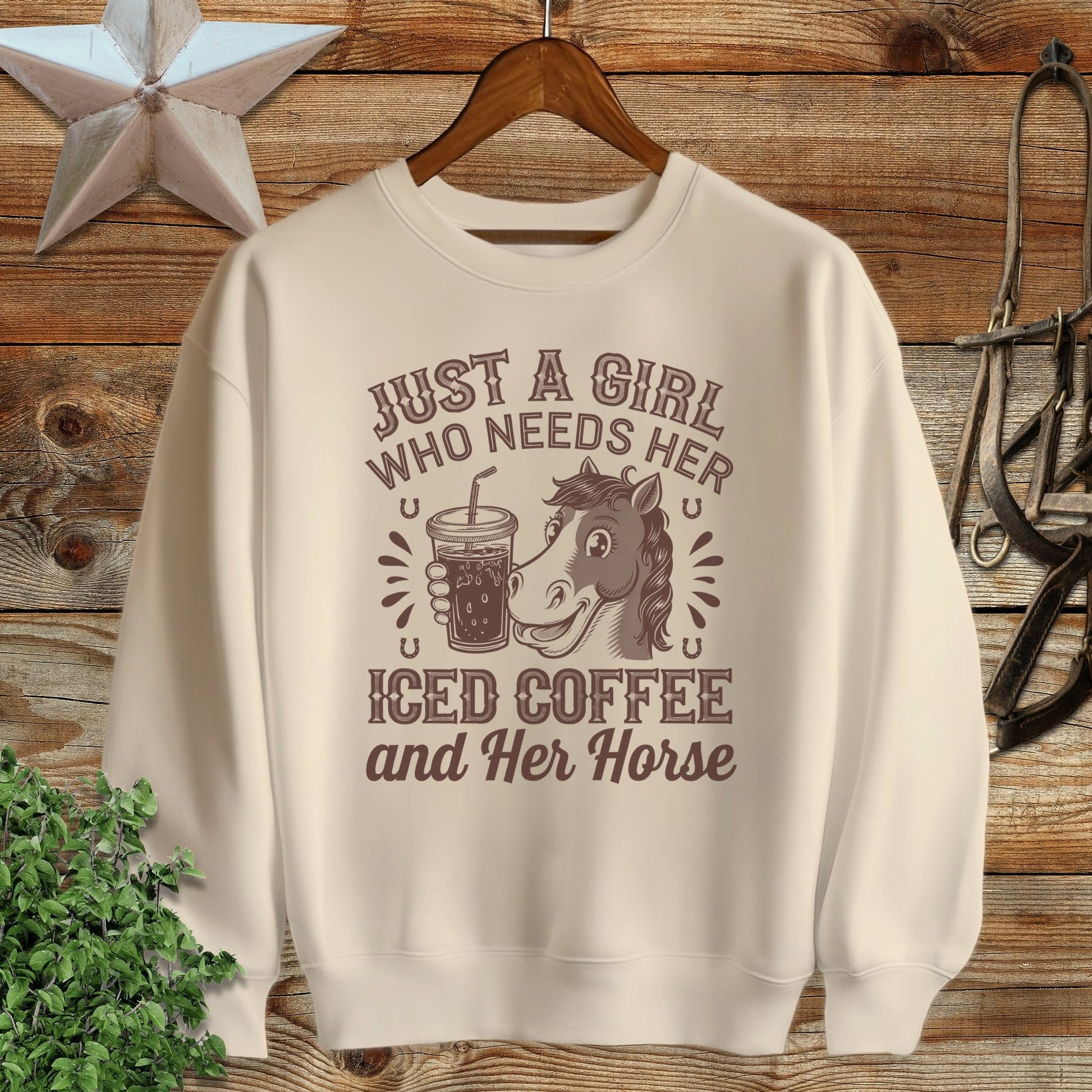 Iced Coffee And Horse Sweatshirt