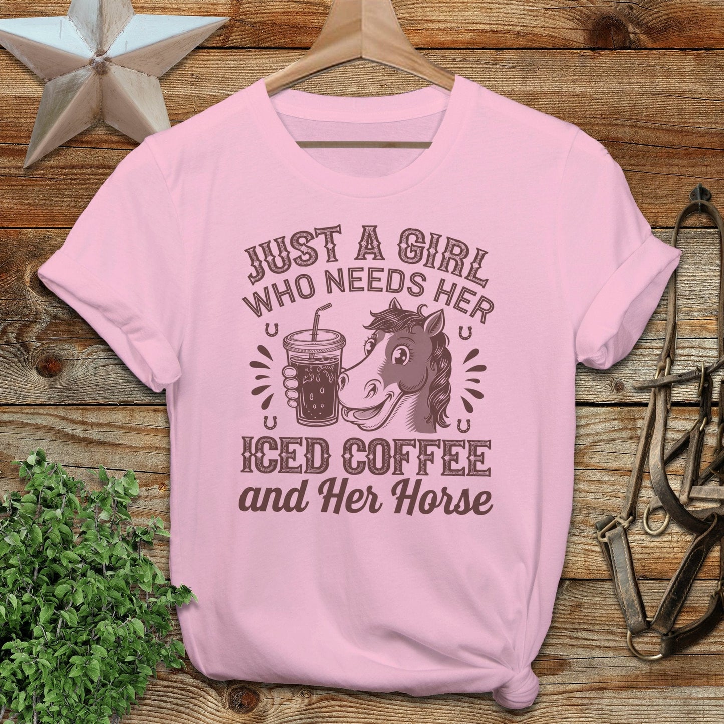 Iced Coffee And Horse T-shirt
