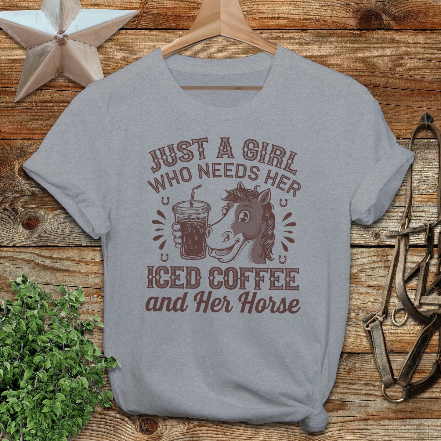 Iced Coffee And Horse T-shirt