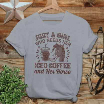 Iced Coffee And Horse T-shirt
