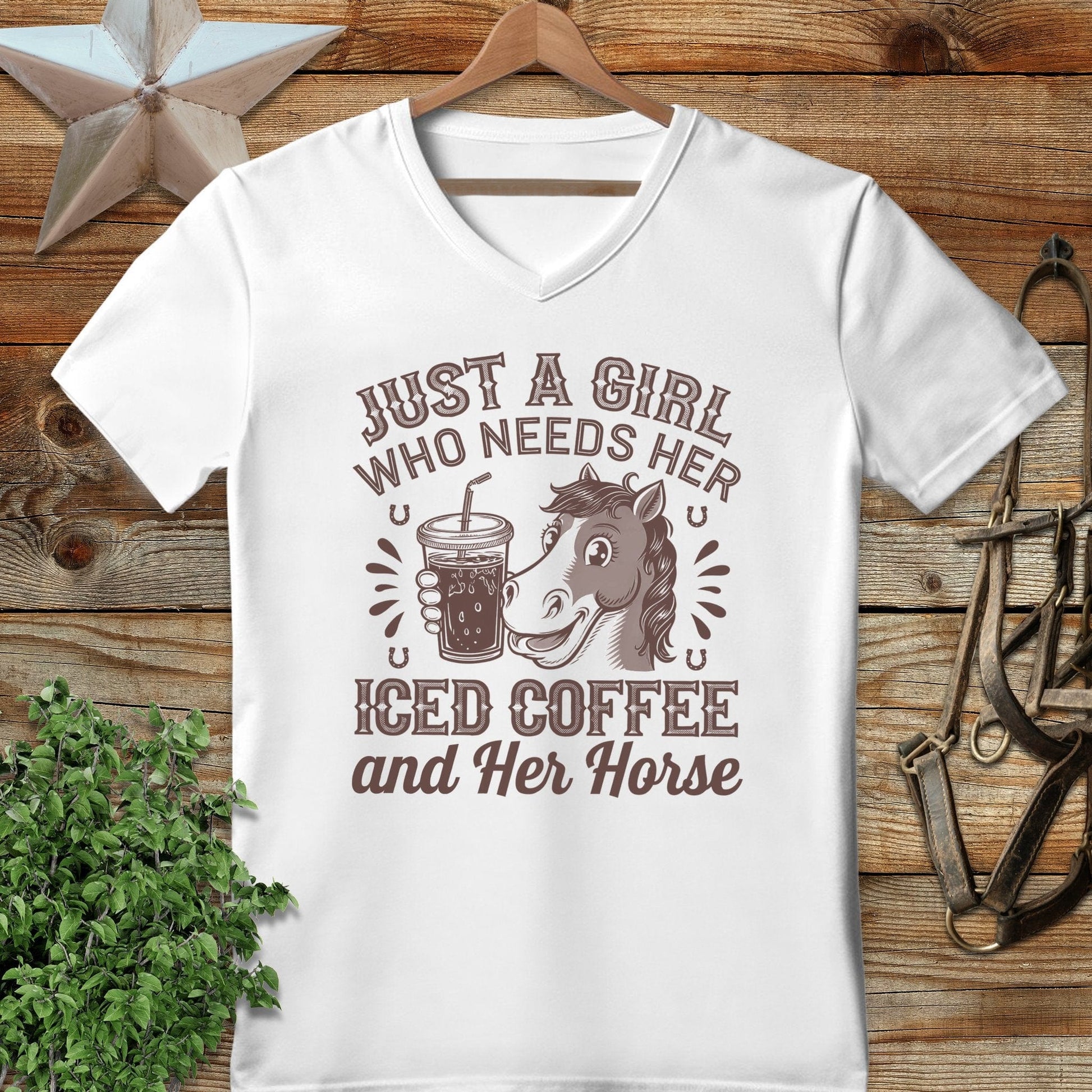 Iced Coffee And Horse V-neck