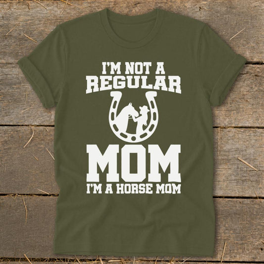 Im A Horse Mom Softstyle Tee - Military Green