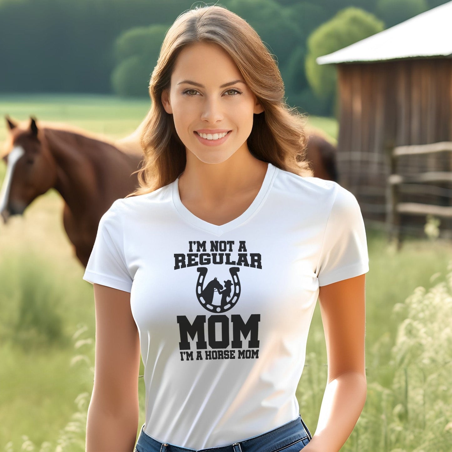 I'm A Horse Mom V-neck