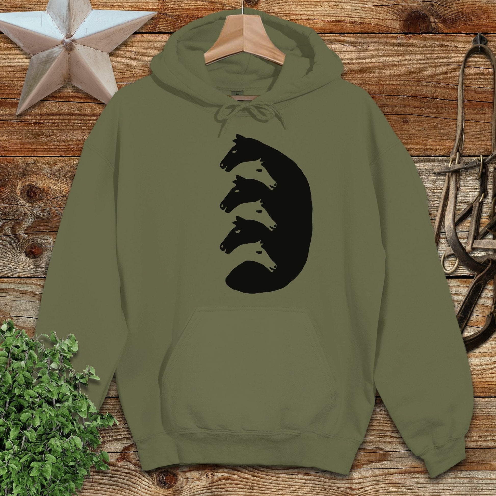 Interlocking Horse Heads Hoodie
