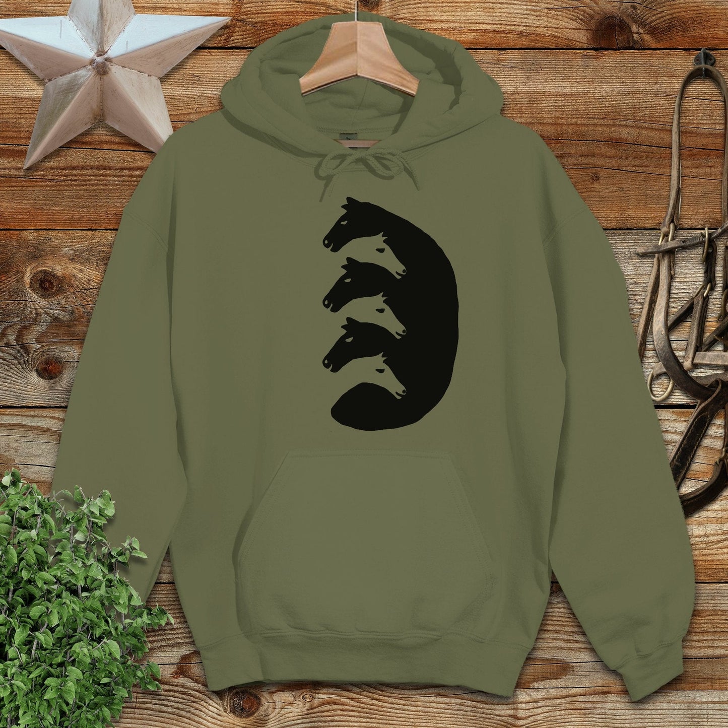 Interlocking Horse Heads Hoodie