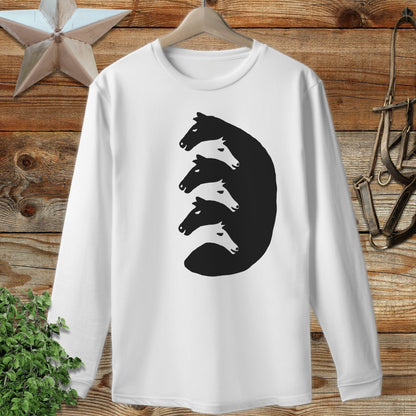 Interlocking Horse Heads Long Sleeve Tee