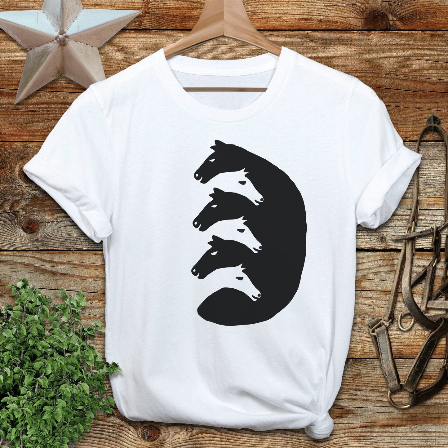 Interlocking Horse Heads Softstyle Tee