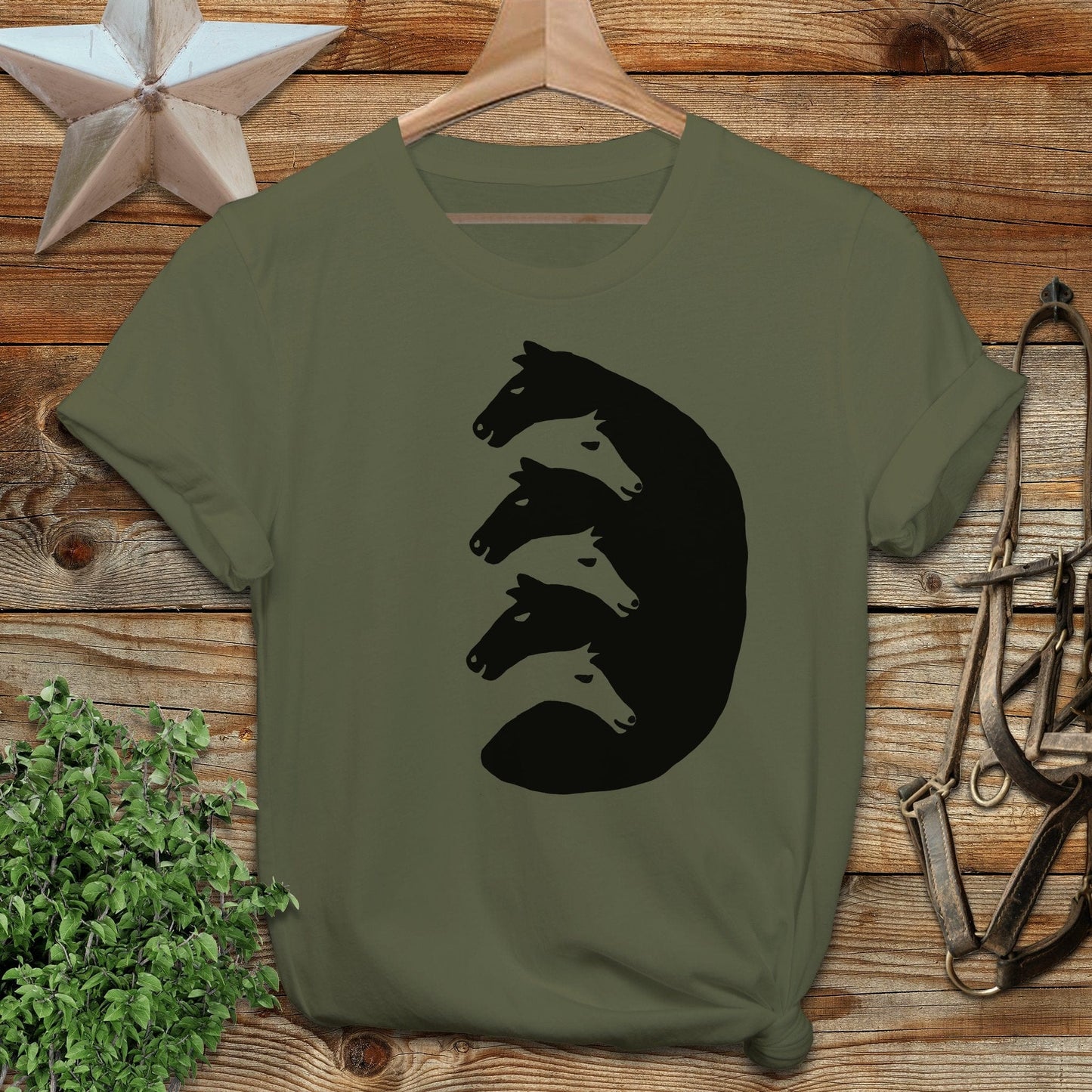 Interlocking Horse Heads Softstyle Tee