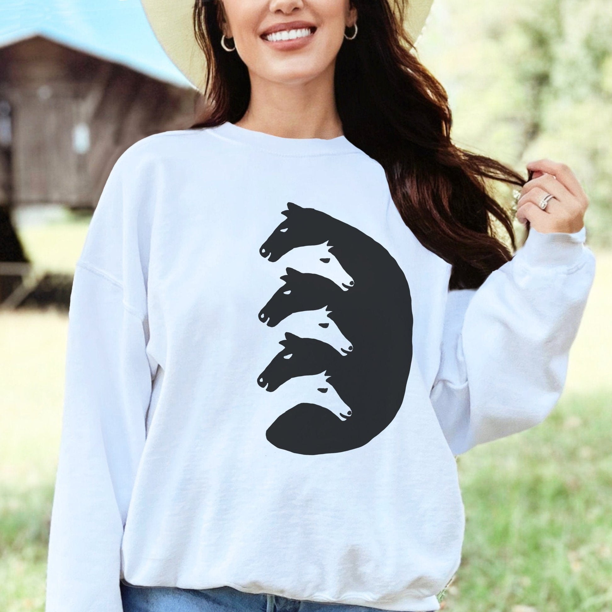 Interlocking Horse Heads Sweatshirt