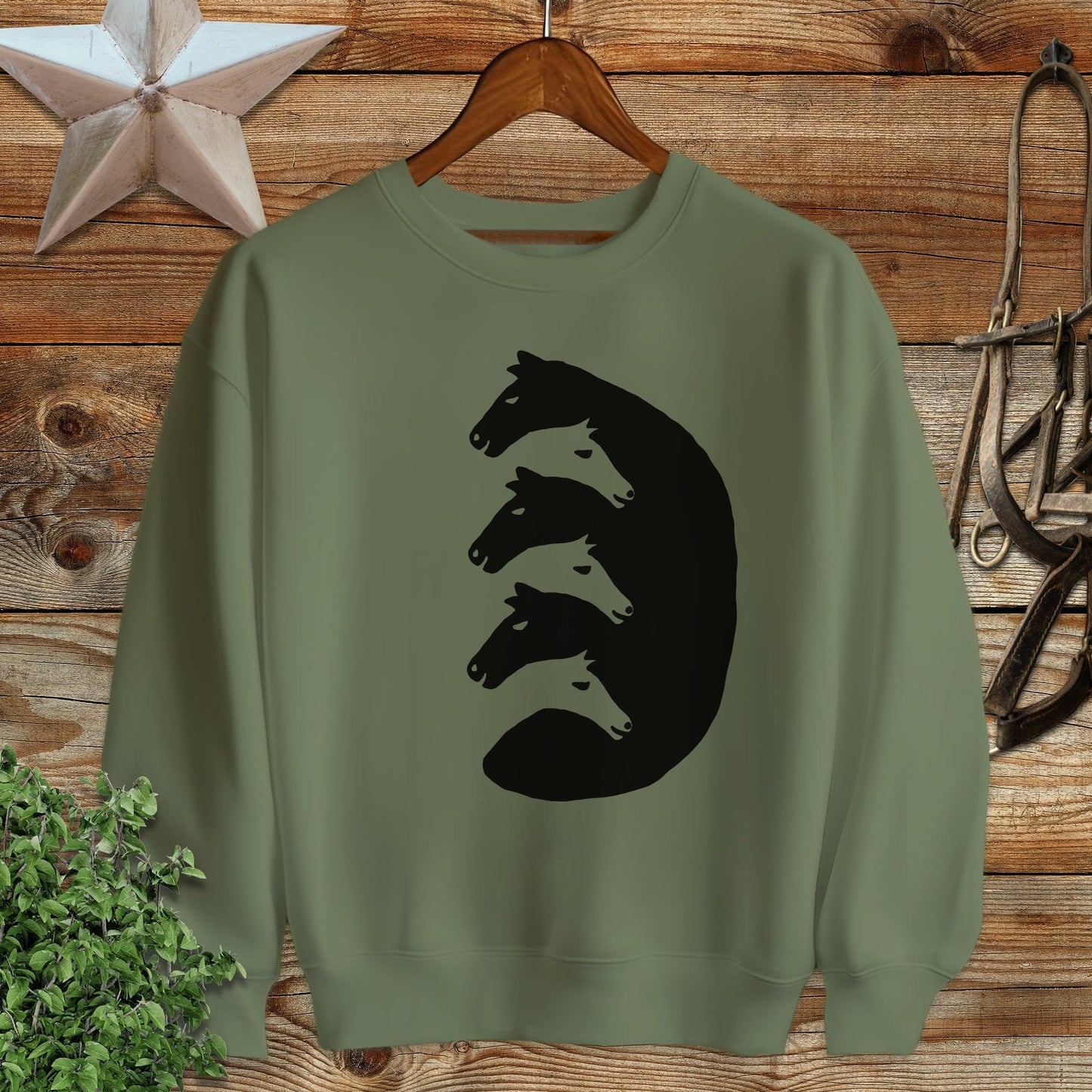 Interlocking Horse Heads Sweatshirt