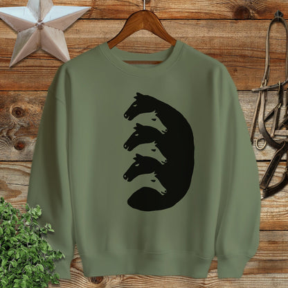 Interlocking Horse Heads Sweatshirt