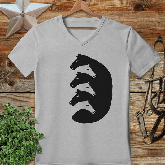 Interlocking Horse Heads V-neck