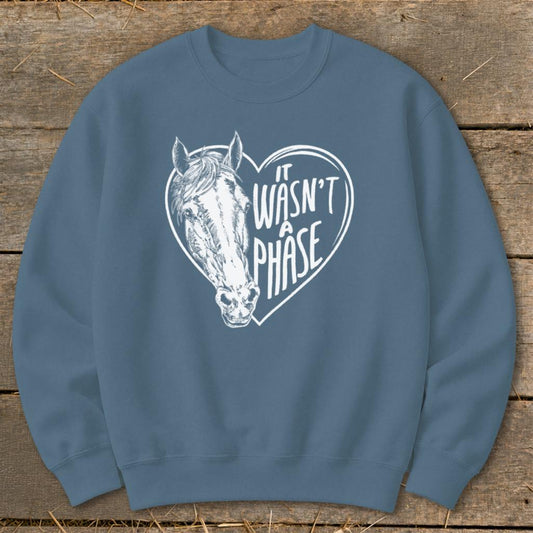 It Wasnt a Phase Sweatshirt - Indigo Blue