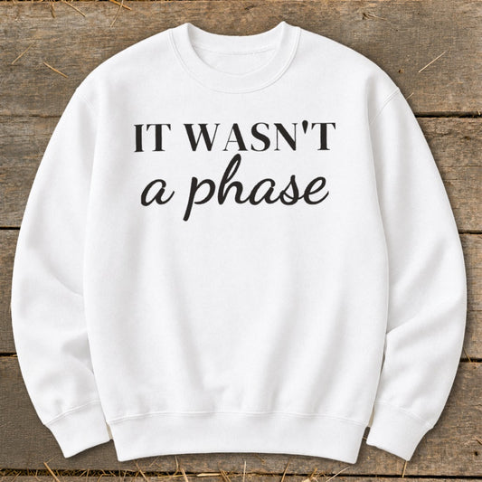 It Wasn't a Phase Type Sweatshirt