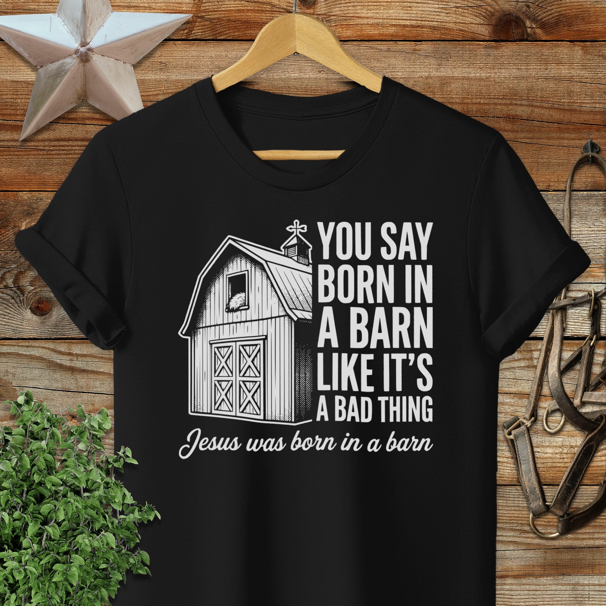 Jesus Born in Barn Softstyle Tee