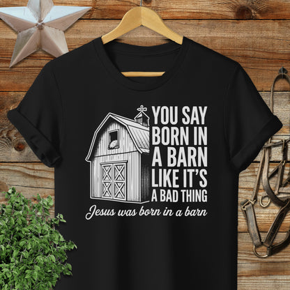 Jesus Born in Barn Softstyle Tee