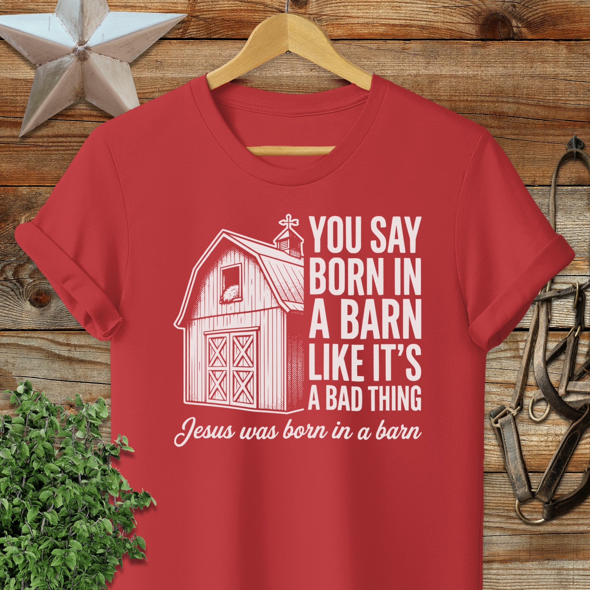 Jesus Born in Barn Softstyle Tee