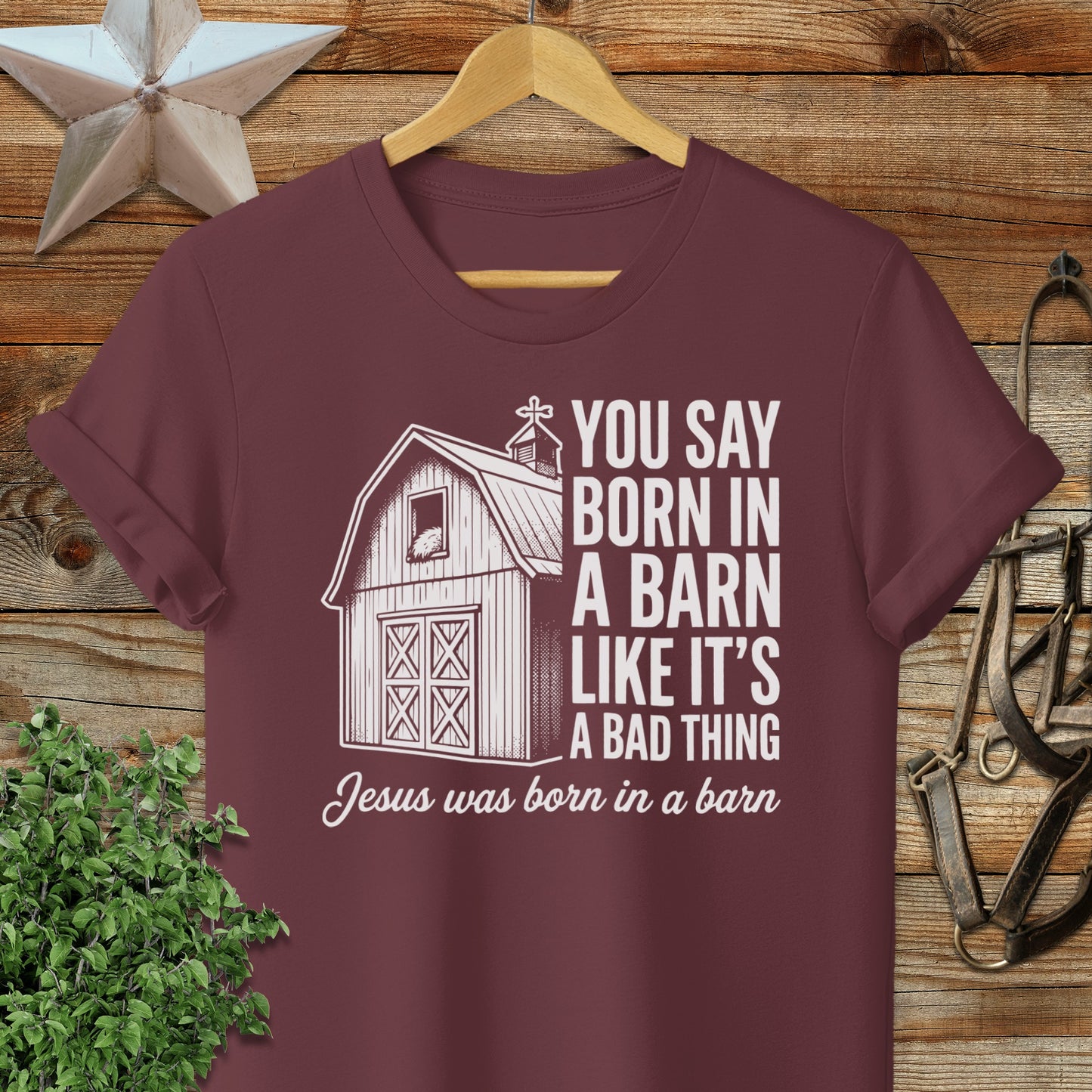 Jesus Born in Barn Softstyle Tee