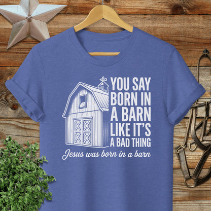 Jesus Born in Barn Softstyle Tee