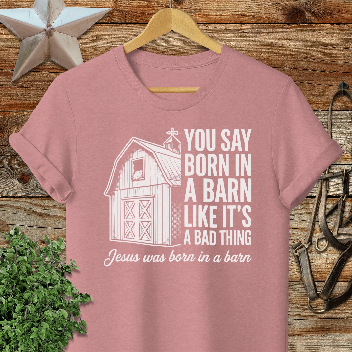 Jesus Born in Barn Softstyle Tee