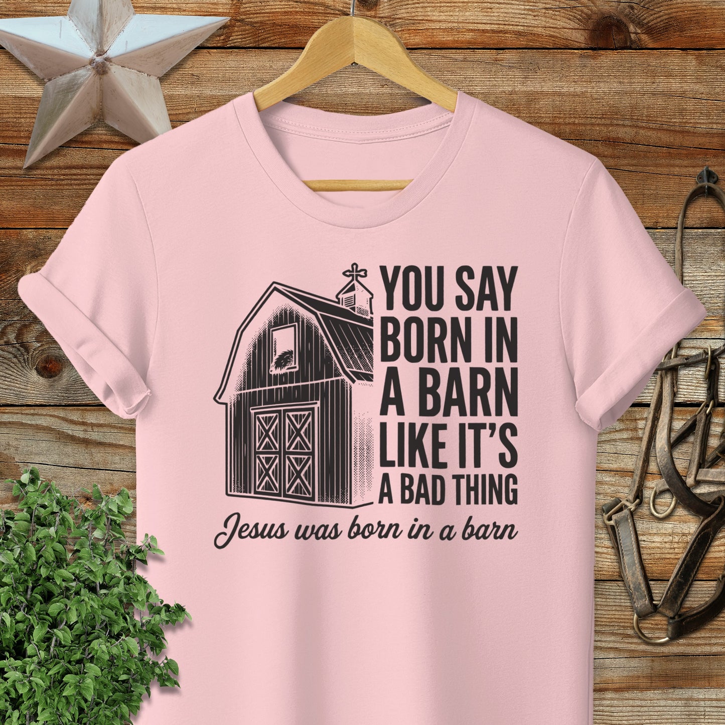 Jesus Born in Barn Softstyle Tee