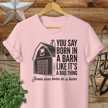 Jesus Born in Barn Softstyle Tee