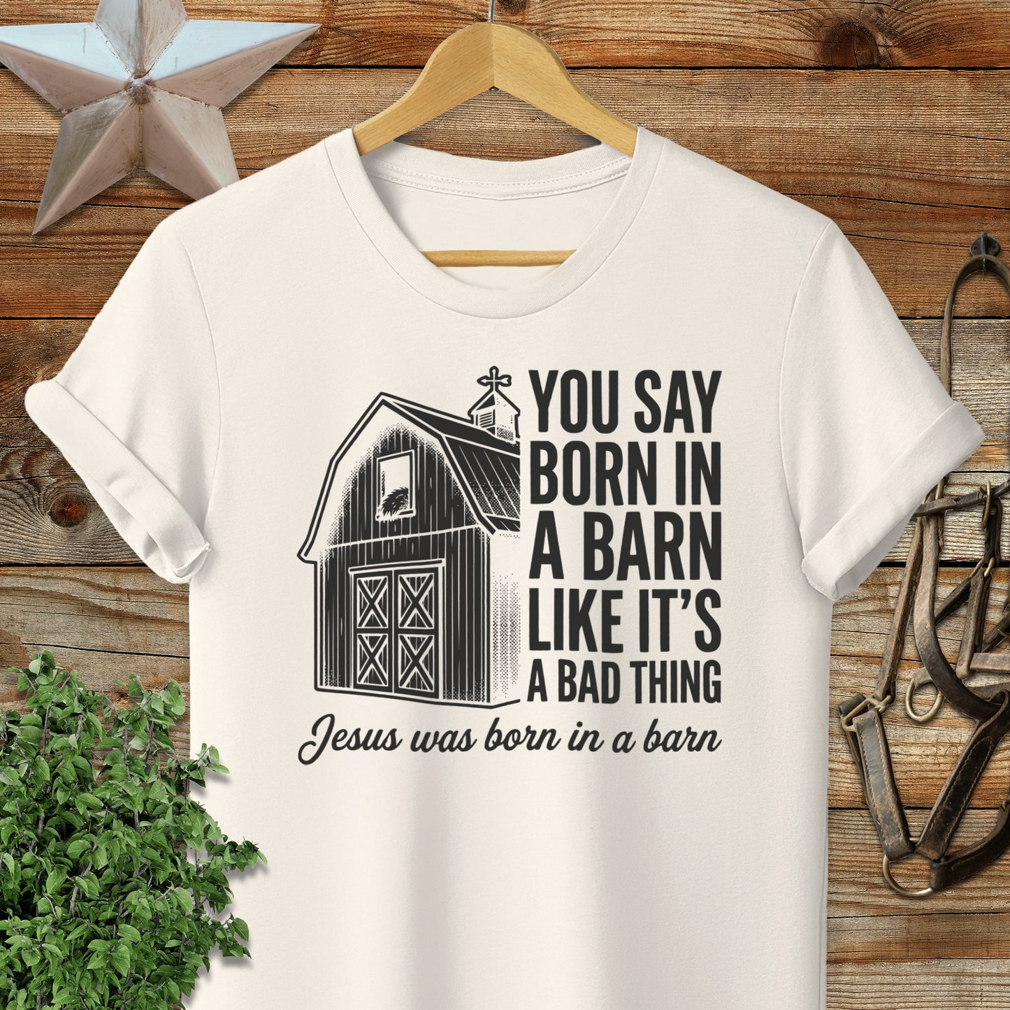 Jesus Born in Barn Softstyle Tee