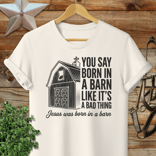 Jesus Born in Barn Softstyle Tee
