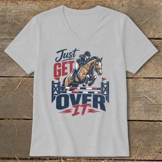 Just Get Over It V-neck - Athletic Heather