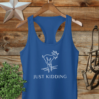 Just Kidding Racerback Tank