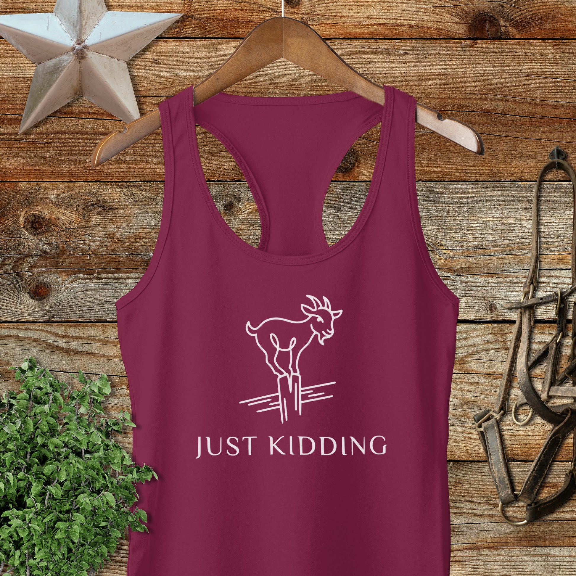 Just Kidding Racerback Tank