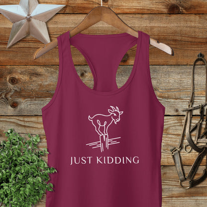 Just Kidding Racerback Tank