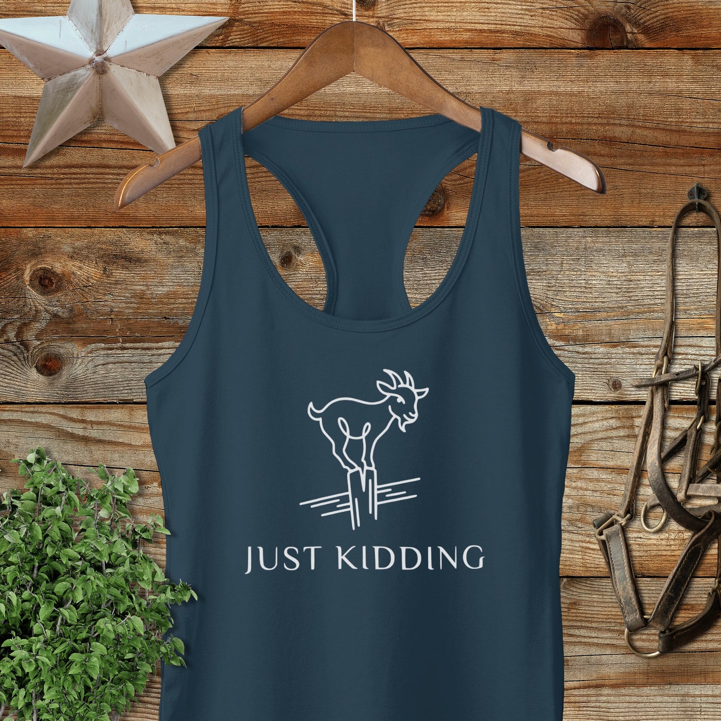 Just Kidding Racerback Tank
