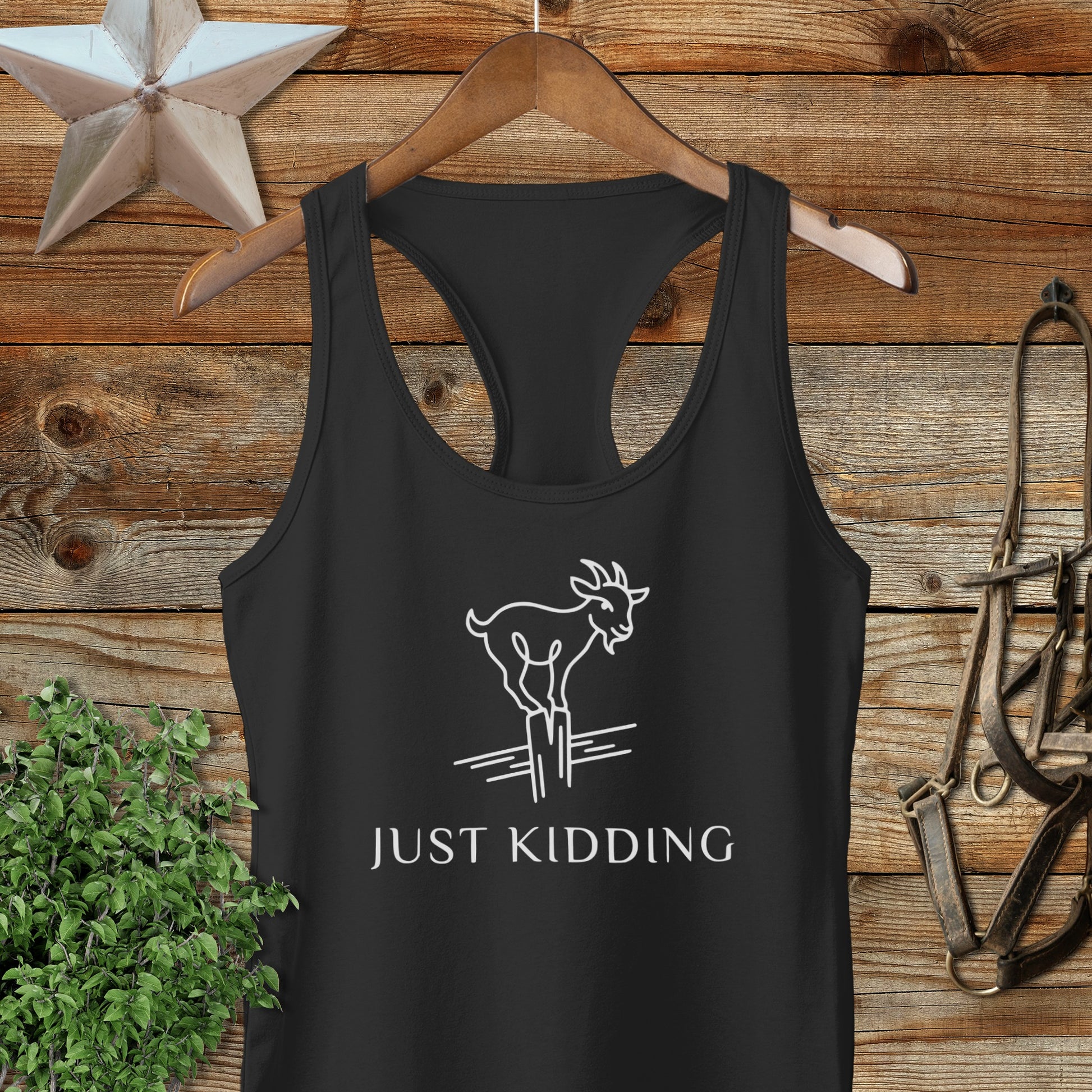 Just Kidding Racerback Tank